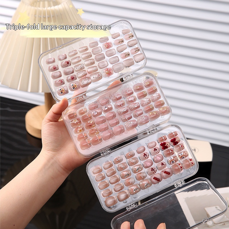 Portable Tri-Fold Nail Art Storage Box