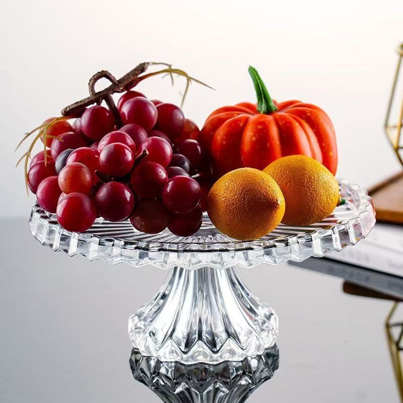 Elevated Glass Fruit And Candy Tray