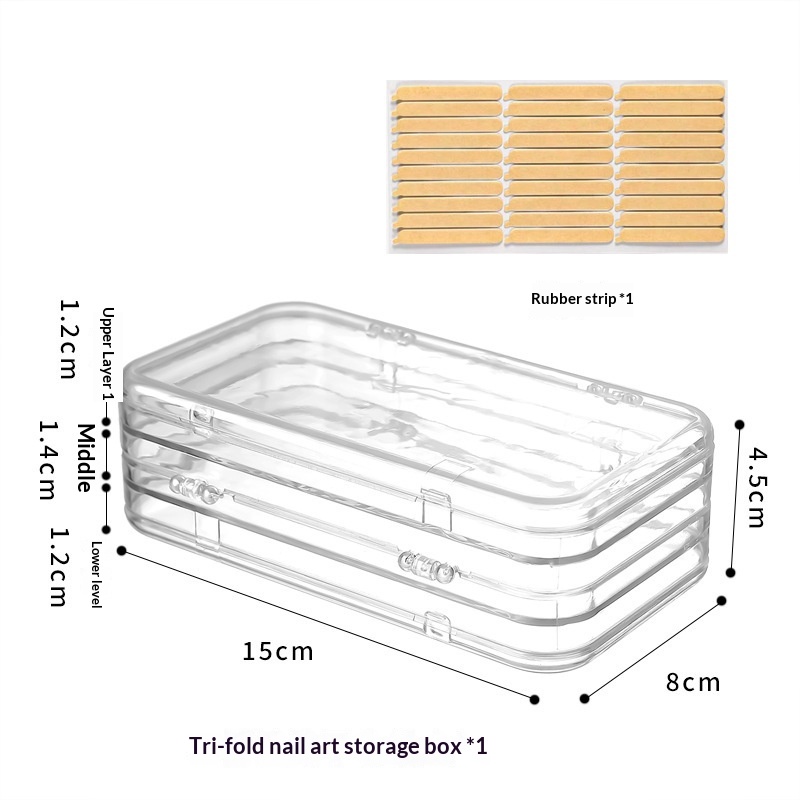 Portable Tri-Fold Nail Art Storage Box