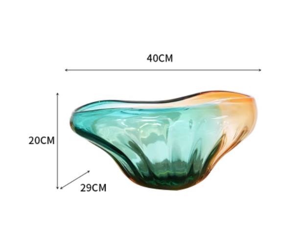 Light-luxury Colorful Glass Fruit Bowl A Stylish Tabletop Organizer For Fruits And Dried Snacks