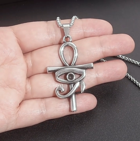 European And American-style Ankh Charm With A Devils Eye Design