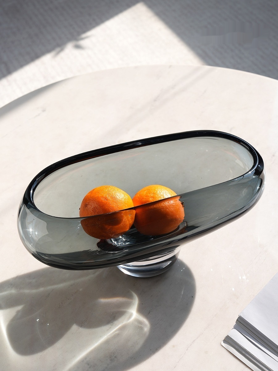 Modern Light-luxury Decorative Glass Fruit Bowl For The Home