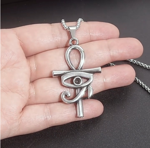 European And American-style Ankh Charm With A Devils Eye Design