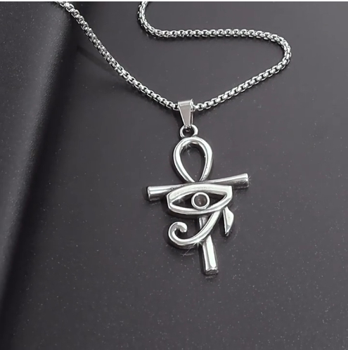 European And American-style Ankh Charm With A Devils Eye Design