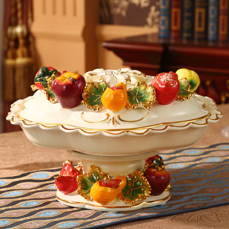 European-style Fruit Plate Set Ceramic Fruit Bowl
