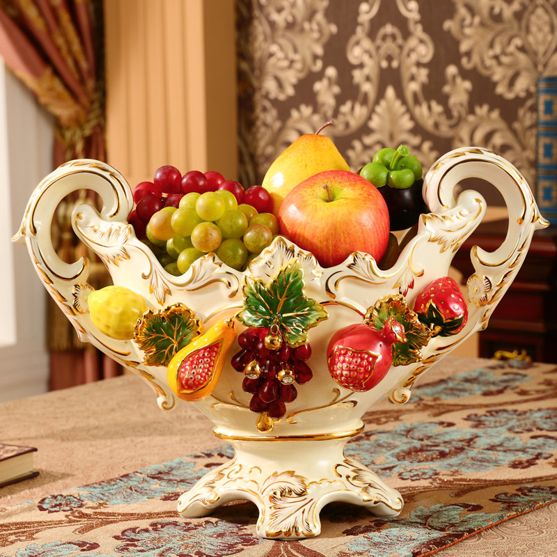 European-style Fruit Plate Set Ceramic Fruit Bowl
