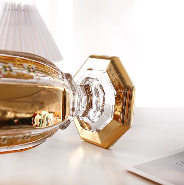 Large-size Phalaenopsis Crystal Glass Stemmed Vase