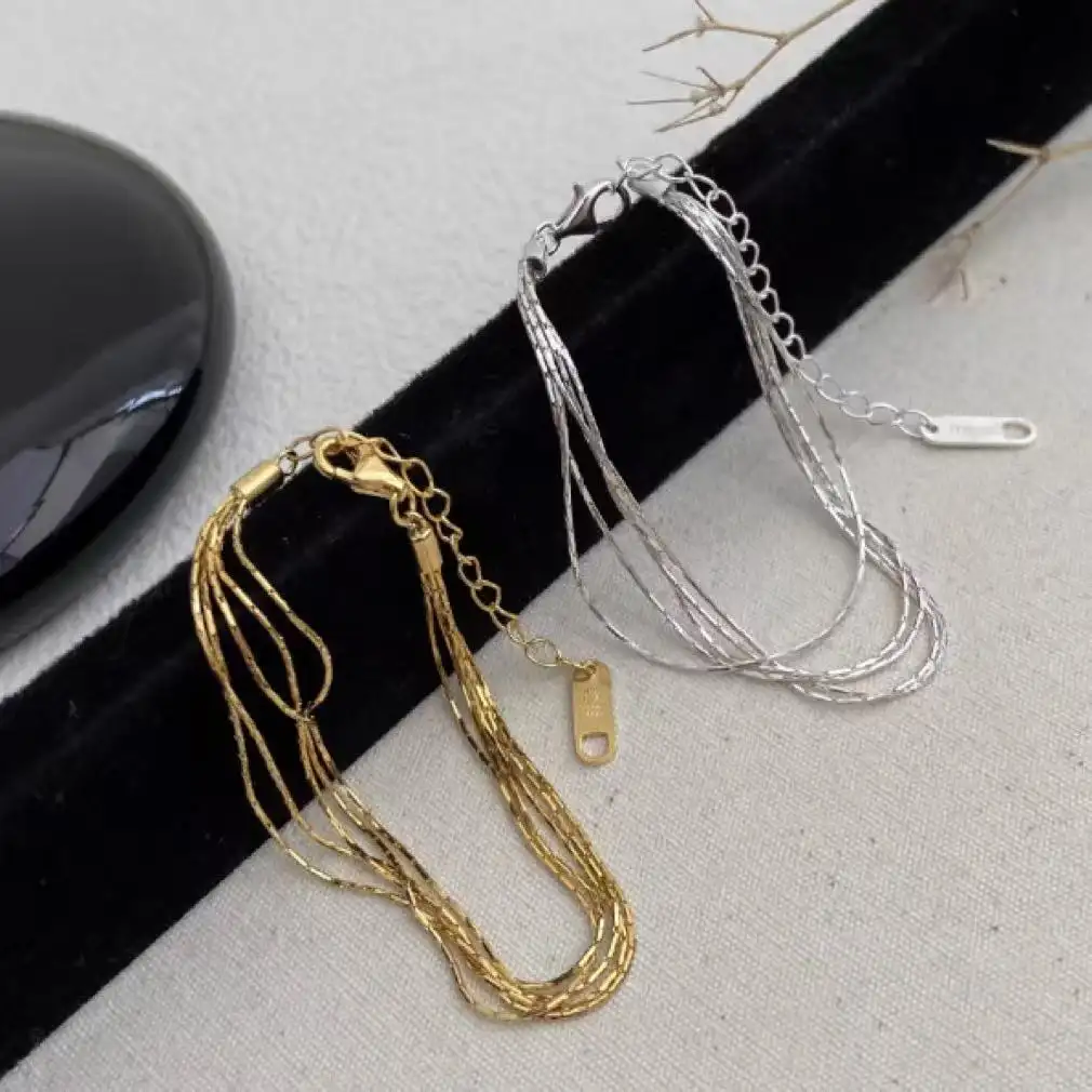 Womens Stylish Minimalist Cool-look Layered Bracelet