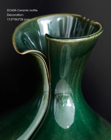 Green Song-style Aesthetic Soft Furnishings Vase Decorations