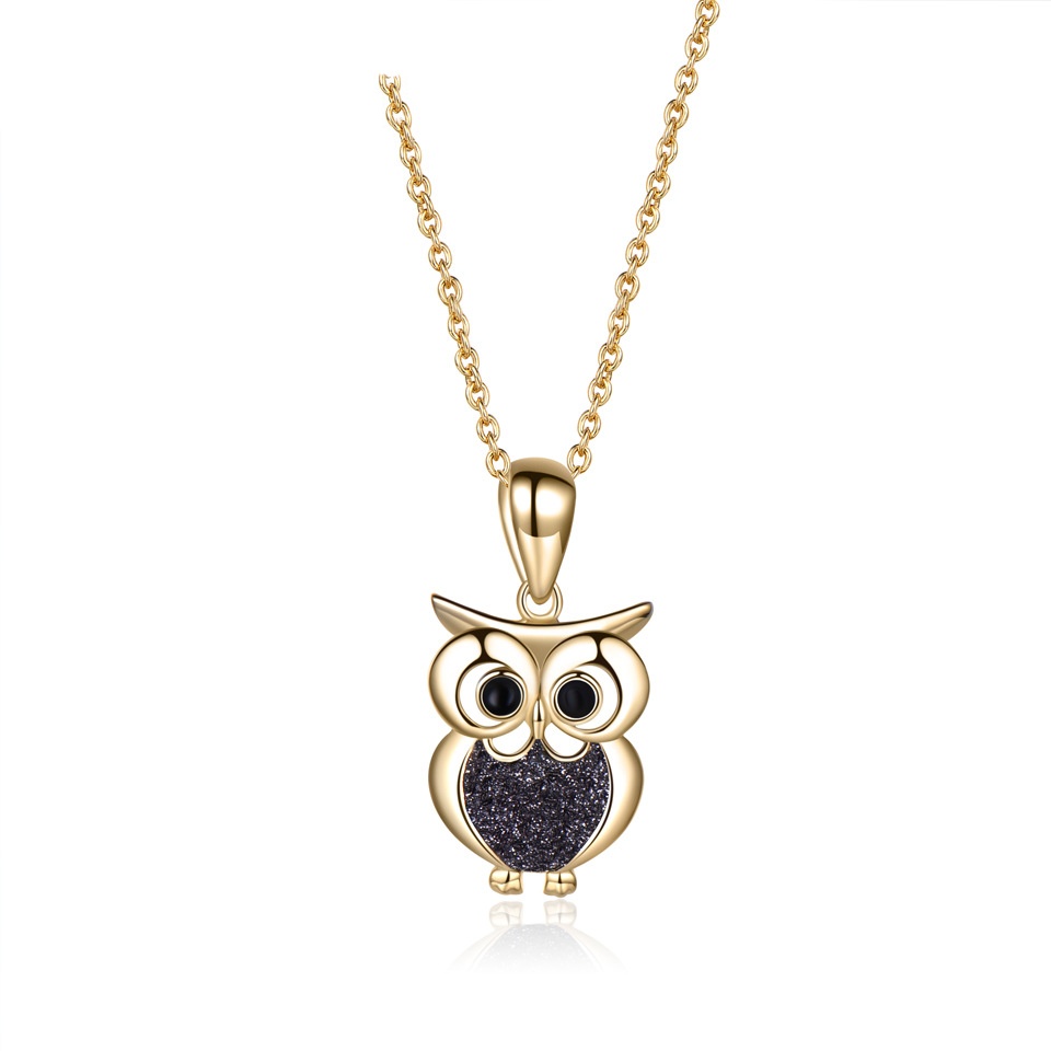 925 Sterling Silver Cute Owl Fashionable Personalized Animal Clavicle Necklace