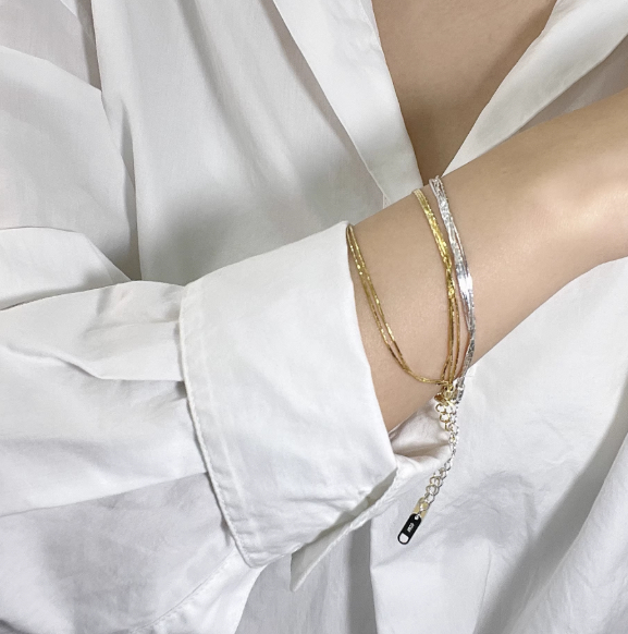 Womens Stylish Minimalist Cool-look Layered Bracelet