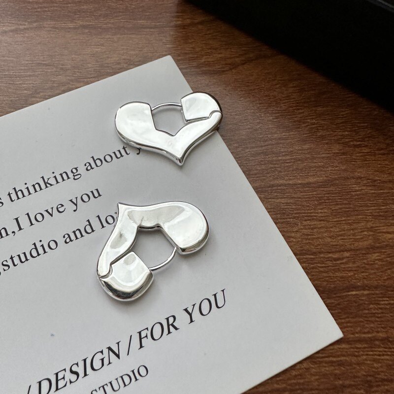S925 Sterling Silver Heart Earrings