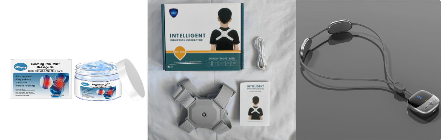 Portable Rechargeable Cervical Spine Instrument Pulse Massager Set