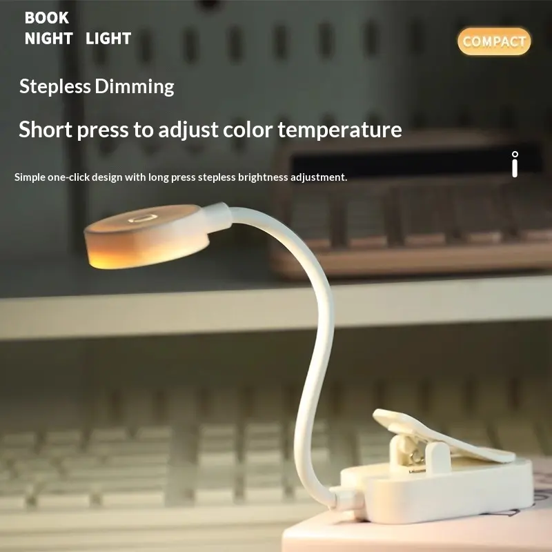 Reading Clip-on Book Light A Stylish Rechargeable
