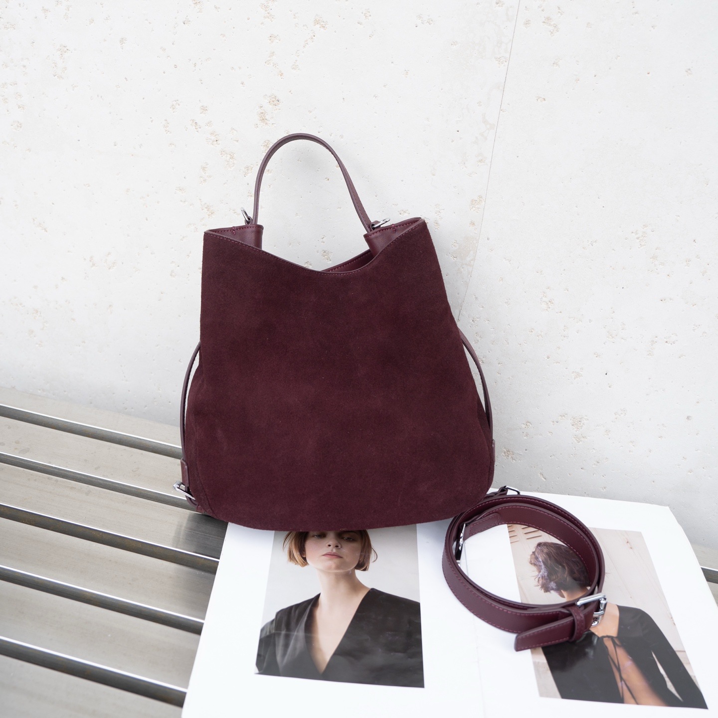 Matte Cowhide Niche Shoulder Crossbody Bag