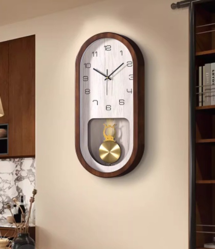 Ming And Qing-style Wall Clock Minimalist Creative Silent And Exuding A Touch Of Light Luxury And Sophistication
