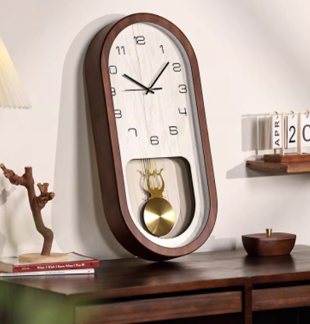 Ming And Qing-style Wall Clock Minimalist Creative Silent And Exuding A Touch Of Light Luxury And Sophistication