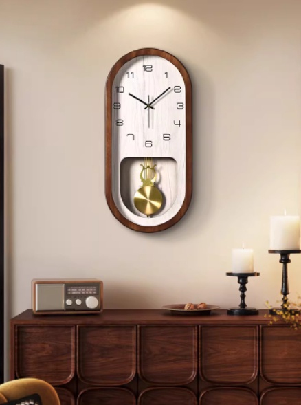 Ming And Qing-style Wall Clock Minimalist Creative Silent And Exuding A Touch Of Light Luxury And Sophistication