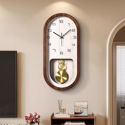 Ming And Qing-style Wall Clock Minimalist Creative Silent And Exuding A Touch Of Light Luxury And Sophistication