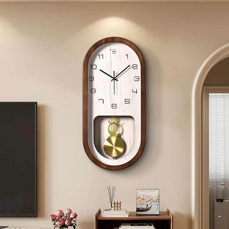 Ming And Qing-style Wall Clock Minimalist Creative Silent And Exuding A Touch Of Light Luxury And Sophistication