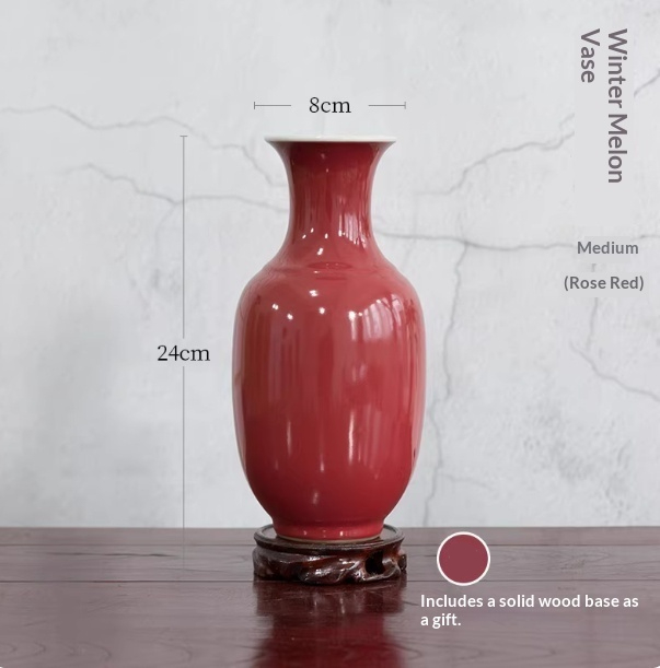 Ceramic Red Flower Vase For Floral Arrangementsdecorative Clean-lined Beauty Perfect For Ikebana And Flower Arranging