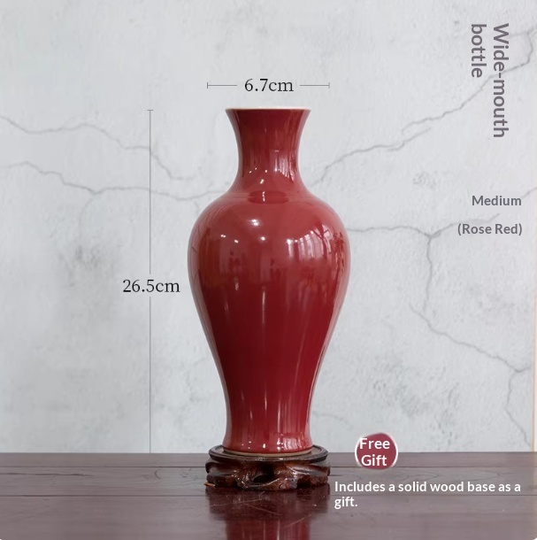 Ceramic Red Flower Vase For Floral Arrangementsdecorative Clean-lined Beauty Perfect For Ikebana And Flower Arranging