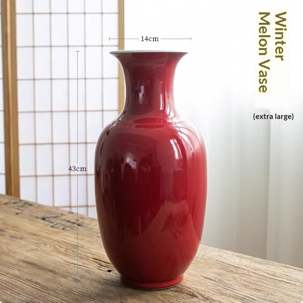 Ceramic Red Flower Vase For Floral Arrangementsdecorative Clean-lined Beauty Perfect For Ikebana And Flower Arranging
