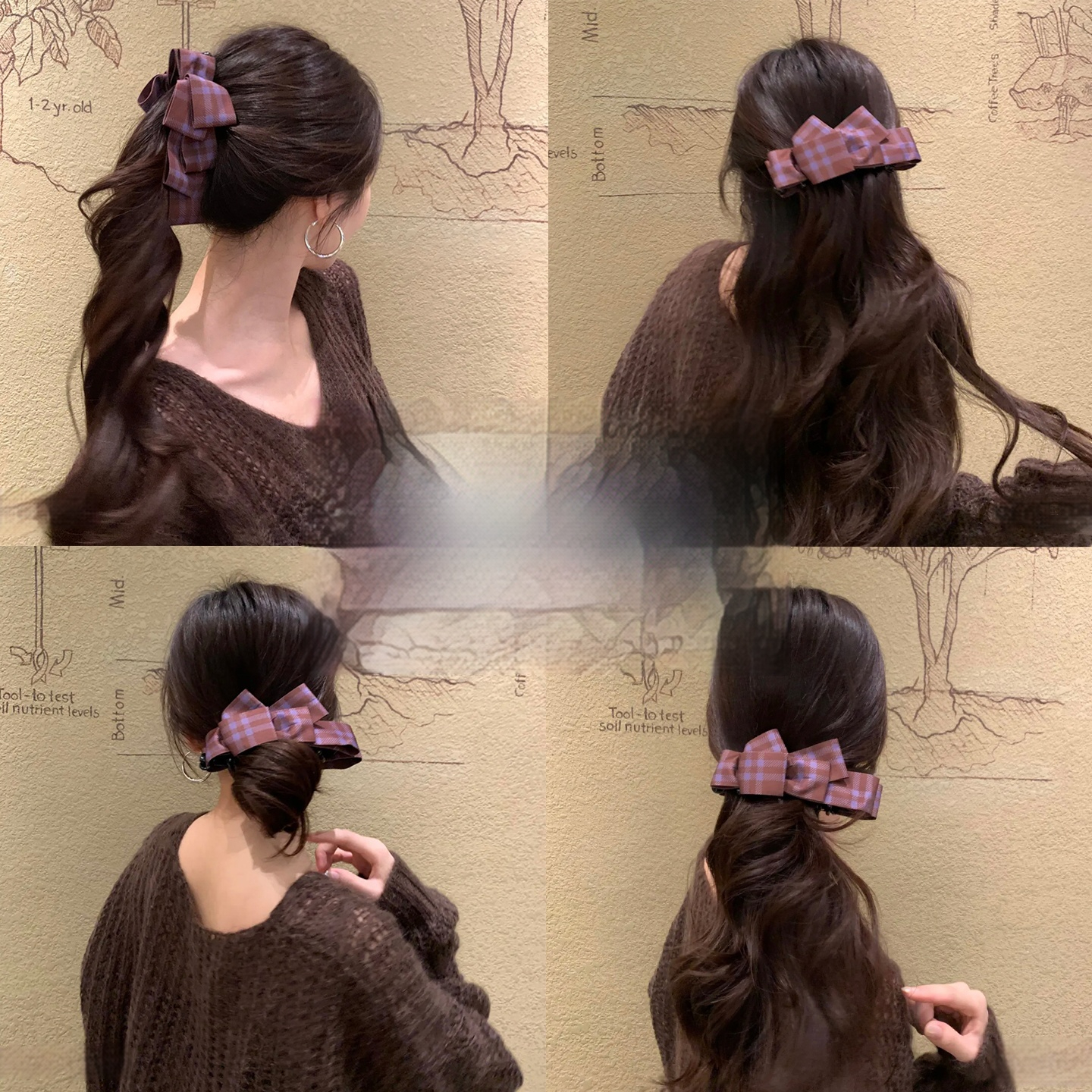 Elegant Sophisticated Bun-style Ponytail Clip For The Back Of The Head
