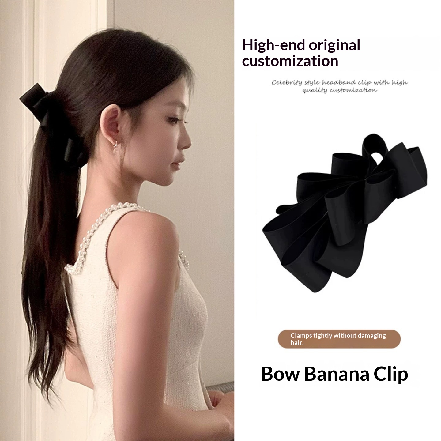 Elegant Sophisticated Bun-style Ponytail Clip For The Back Of The Head