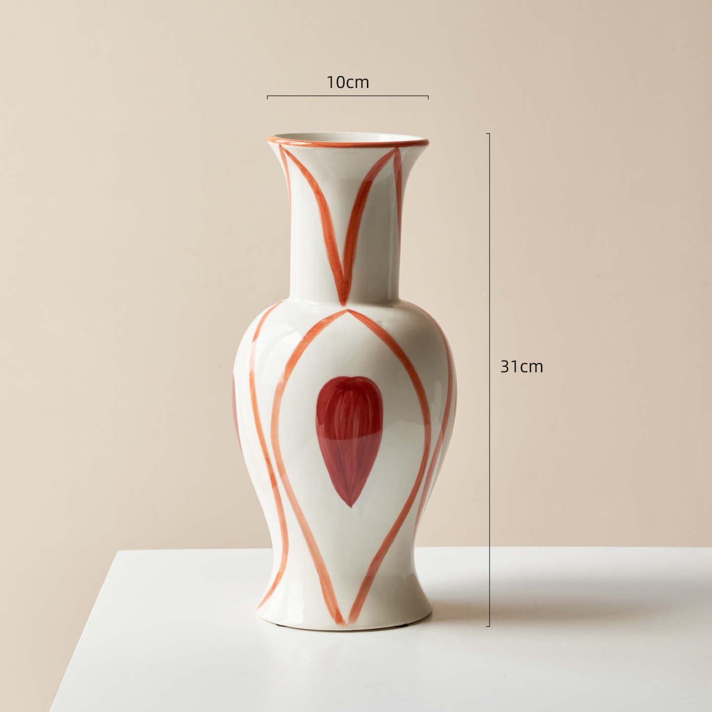 Retro New Chinese-style Ceramic Jar In Wabi-sabi Style Sophisticated Floral Arrangement For Dried Peonies Table Centerpiece