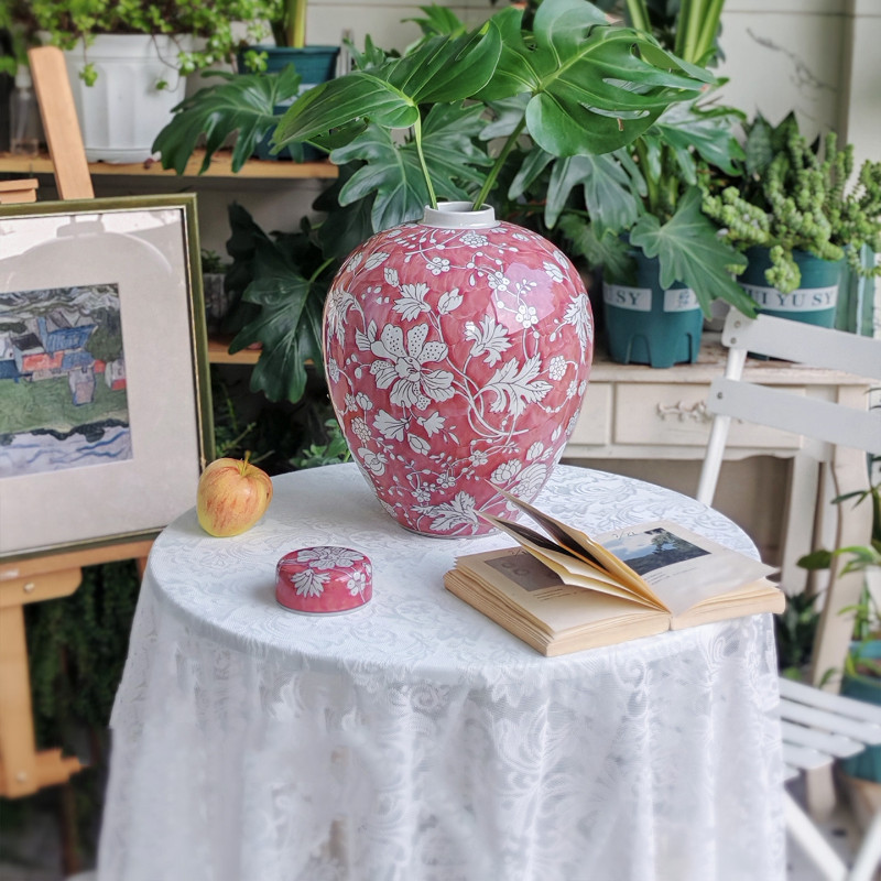 Floral Arrangement New Chinese-Style Ceramic Vase Decorative Ornaments For Flower Displays