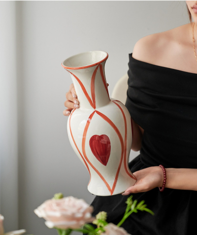 Retro New Chinese-style Ceramic Jar In Wabi-sabi Style Sophisticated Floral Arrangement For Dried Peonies Table Centerpiece