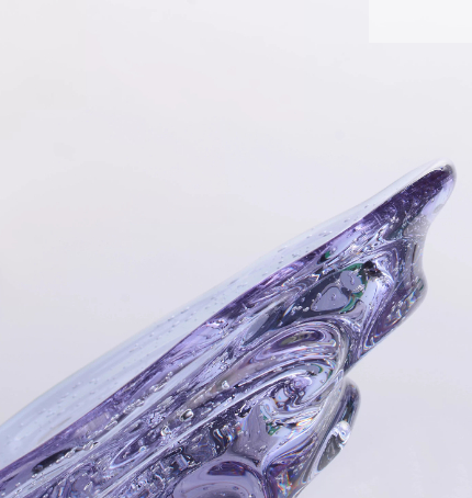 Light-luxury Violet Boat-shaped Fruit Bowl Ornament