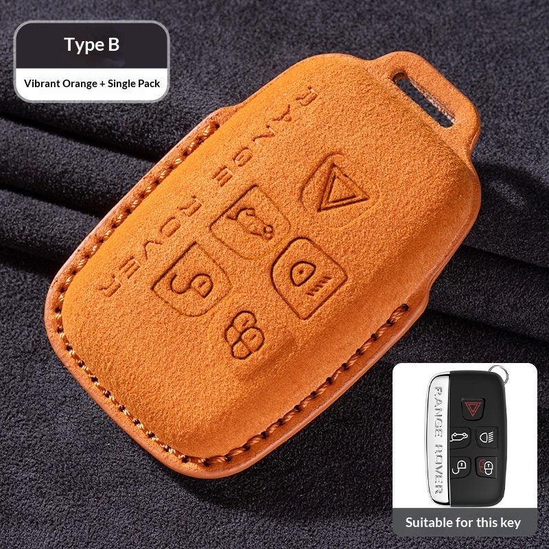 Suede Car Key Case For Range Rover