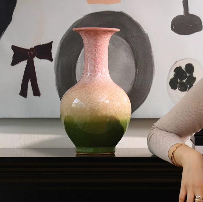 Floral Arrangement Ceramic Vase For The Living Room Or Entryway