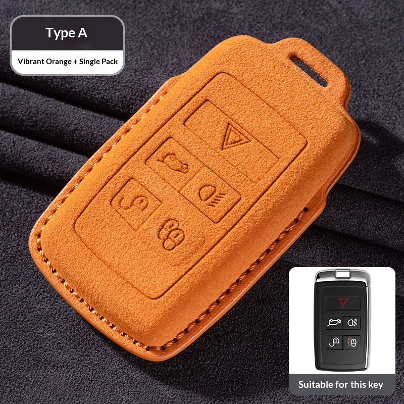 Suede Car Key Case For Range Rover