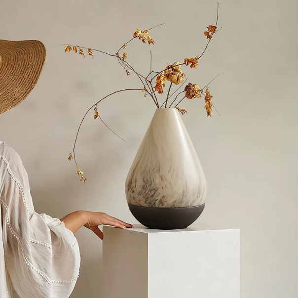 Nordic Ceramic New Stone-Texture Vase Ornament
