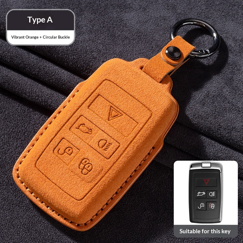 Suede Car Key Case For Range Rover