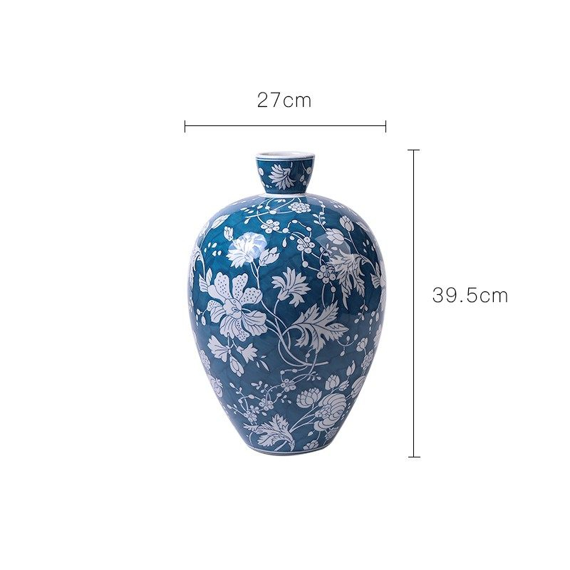 Floral Arrangement New Chinese-Style Ceramic Vase Decorative Ornaments For Flower Displays