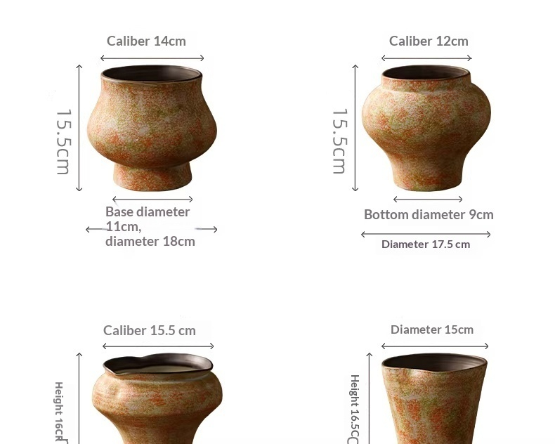 Retro Ceramic Home Phalaenopsis Flower Pot Set From Jingdezhen