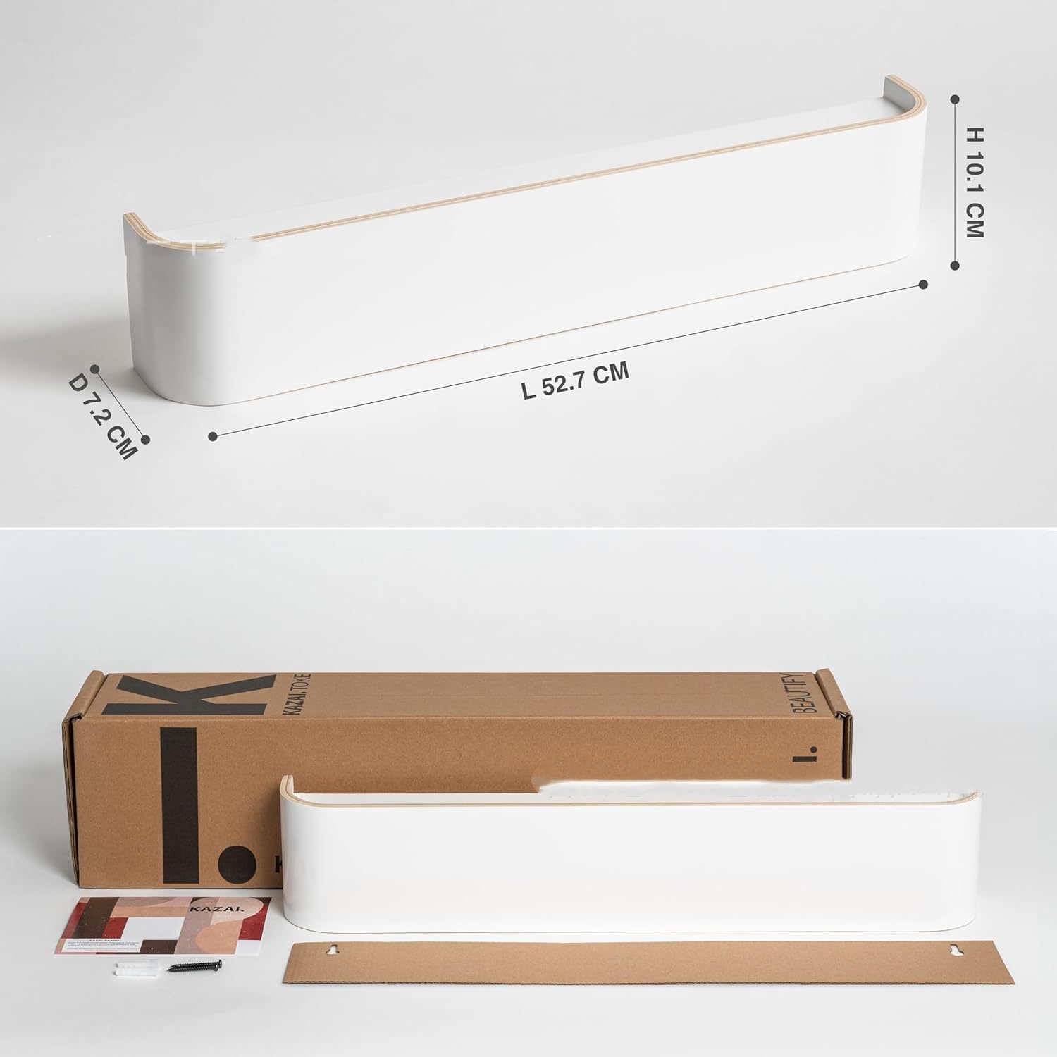 Walnut-colored Wall-mounted Coat And Hat Rack