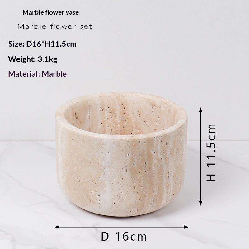 Light-luxury Yellow Cave Stone Vase For Hotel Villa Coffee Table Decor A Creative Decorative Accent Piece