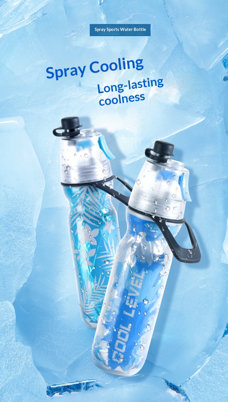 Outdoor Sports Water Bottle With Double-Walled Insulation For Cold Drinks And Spraying