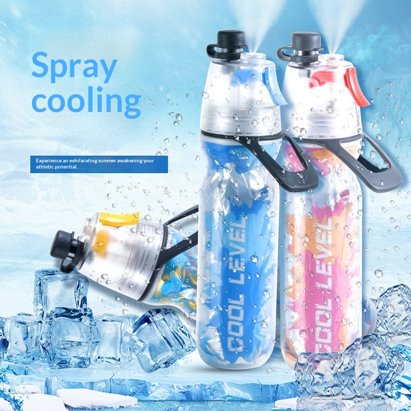 Outdoor Sports Water Bottle With Double-Walled Insulation For Cold Drinks And Spraying