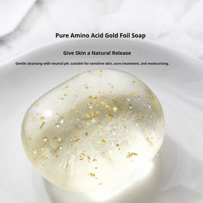 Amino Acid Gold Foil Rose Handmade Soap For Face And Body Wash