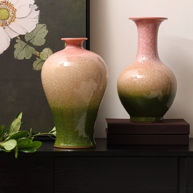 Floral Arrangement Ceramic Vase For The Living Room Or Entryway