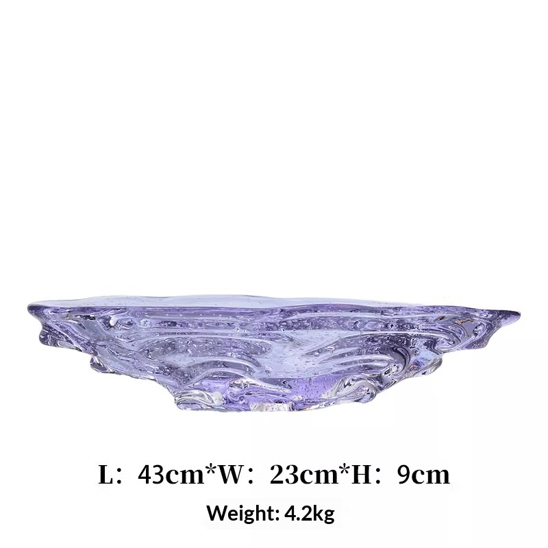 Light-luxury Violet Boat-shaped Fruit Bowl Ornament
