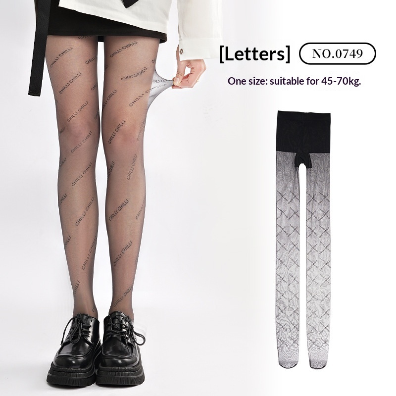 Red Chili Black Silk Sexy Polka-dot Stockings, Thin For Spring And Autumn