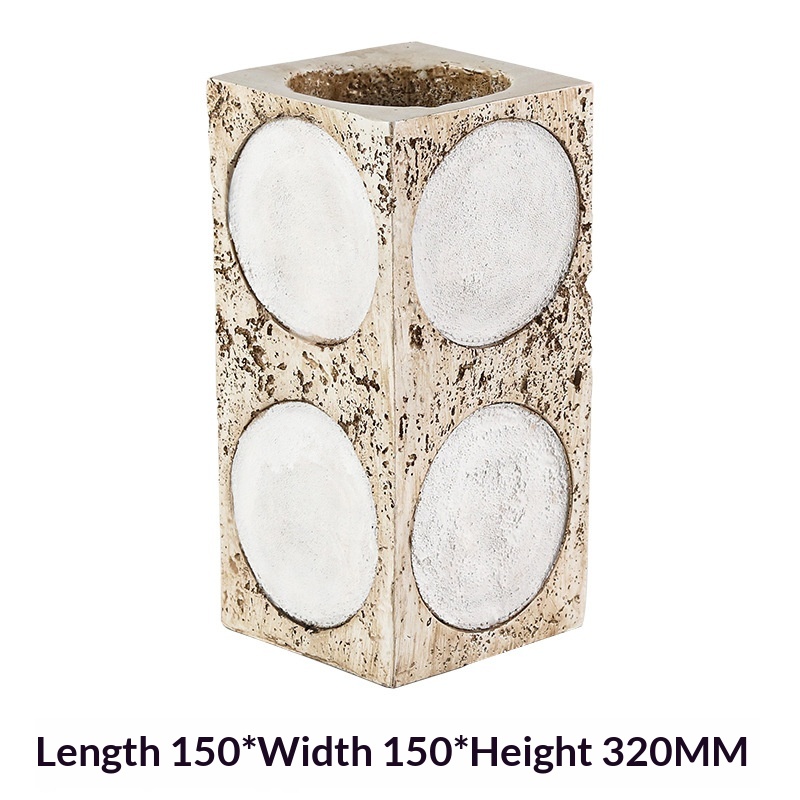 Square Large Dot Vintage Vase