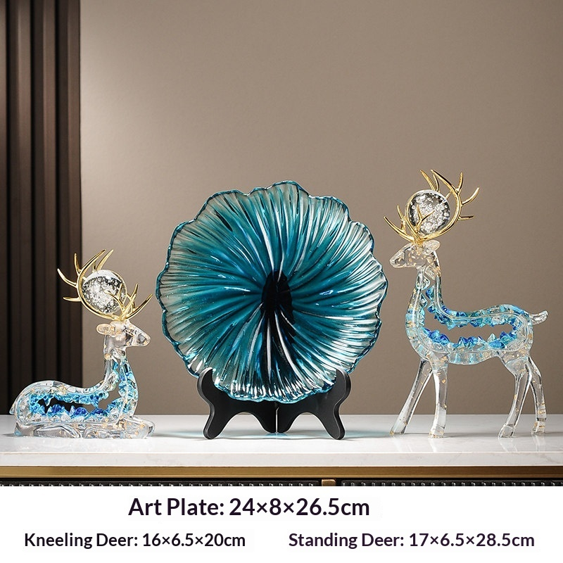 Light-luxury Entryway Decor Modern Ornament Featuring A Money-attracting Deer Figurine